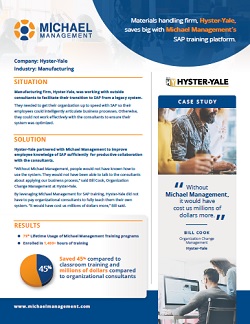 SAP training success story from Hyster-Yale