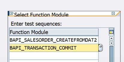 Select function module