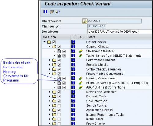 Code Inspector Naming Convention