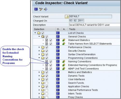 Code Inspector Naming Convention