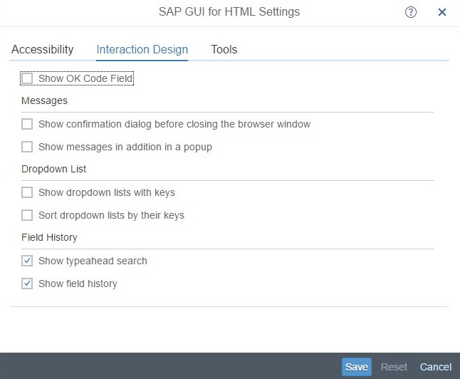 SAP Web GUI