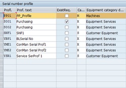 SAP Serial Number Configuration